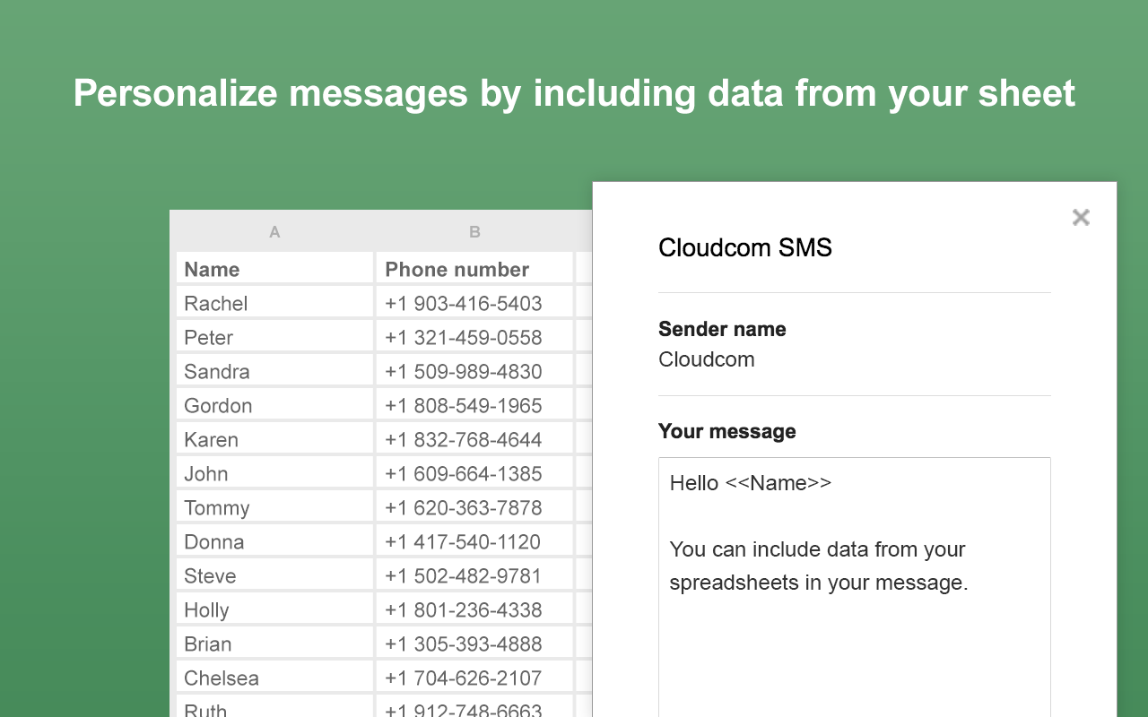 Insert custom data in every message